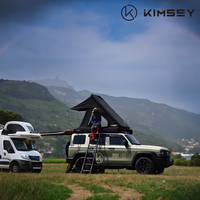 HW-001 KIMSEY Tente de toit pliable pour voyage, auvent latéral, tente de toit rigide personnalisée pour 4x4