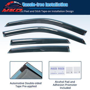 Pare-soleil adhésifs en acrylique pour Honda Civic berline 4 portes 22-26 avec chrome, 4 pièces, protection des vitres latérales de voiture - Product Image 5