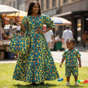 Lote de tela estampada con cera 100% algodón con varios diseños, tela africana bati para vestidos, tela de algodón con cera para mujer - Product Image 1