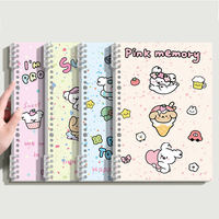 Carnet à spirale A5/B5 avec motif de chien dessiné au trait, 120 pages, pour collégiens/lycéens, papeterie, cadeaux, cahier scolaire