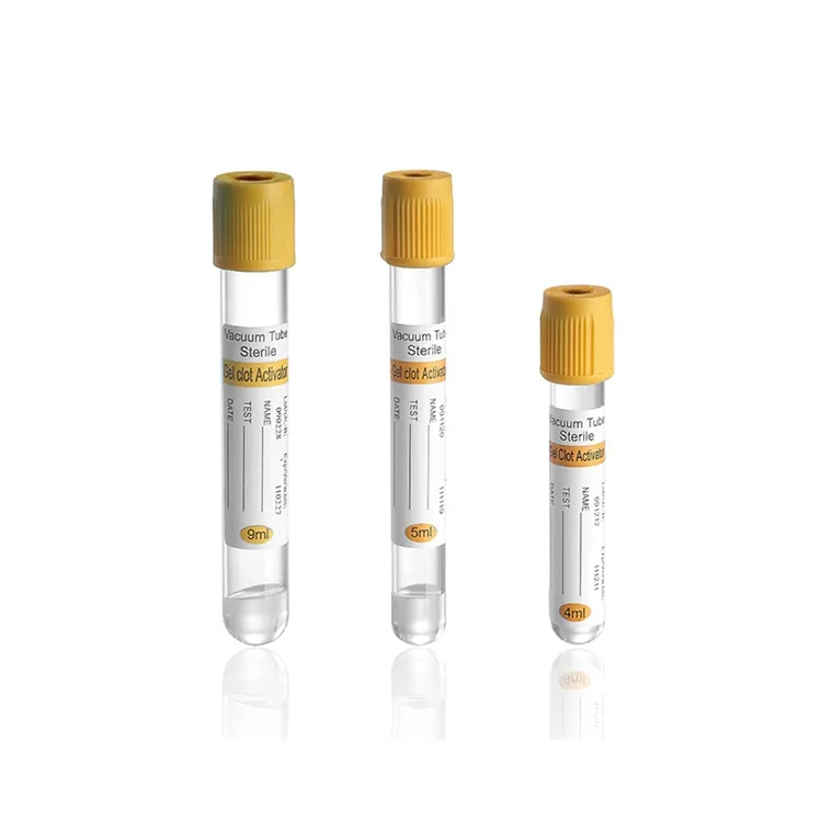 Желтый Топ стерильный гель-активатор сгустка SST вакуумная Пробирка для сбора образцов крови для больницы
