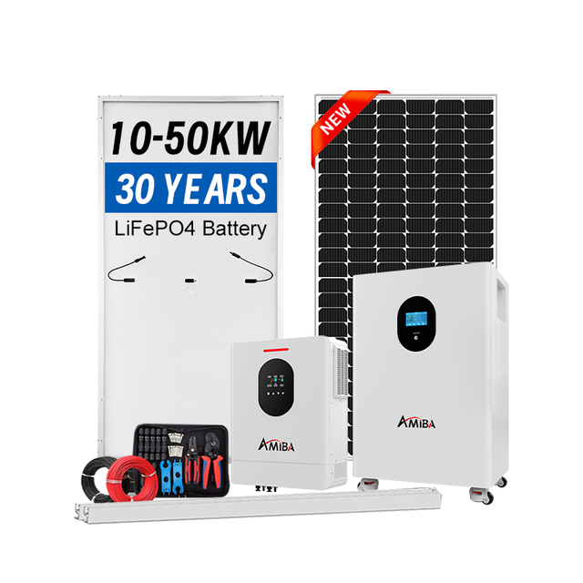 Industrial Hybrid Solar Energy Kit 30KW 50KW 100KW Solar Panels Full Set MPPT Lithium Battery for Factory Workshop Self Power