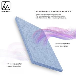 Materiale fonoassorbente del soffitto della parete di KINGMAN vari colori facoltativi ha fatto la fibra di poliestere per il magazzino della camera da letto del salone - Product Image 2