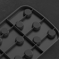 Planche de musculation pliable en ABS+Latex noir avec supports pour la musculation et le fitness, vente chaude en usine, avec logo personnalisé