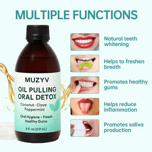 OEM minyak cuci mulut tarik 6 + minyak esensial aroma <span class=keywords><strong>Peppermint</strong></span> alami Enamel aman melawan plak napas jelek halus - Product Image 2