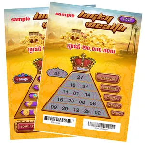 Card Lottery Scratch Silkscreen Printing Gambling Scratch Lottery Cards Scratch Off Lucky Award Cards OEM Printing Scratch To Win Cards With Variable