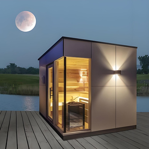 Sauna a Vapore Secco Elettrica/a Legna per 2-8 Persone, Kit per Sauna da Esterno, Mini Sauna con Ottimo Effetto di Isolamento Termico - Product Image 4