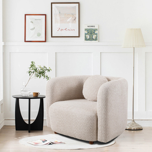 Fauteuil d'appoint moderne de luxe en velours, design ergonomique, mobilier de salon, chaise longue en bois, chaise individuelle - Product Image 5