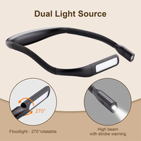 Lampe de cou de lecture de lit rechargeable longue durée 1800mAh batterie amicale pour les yeux lampe large capteur de mouvement cou lampe de lecture de pêche