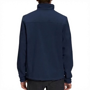 Men's Olive <b>Green</b> Fleece Jacket Full Zip Stand Collar Windproof Casual Outdoor Wear Regular Fit Polyester Shell - Product Image 5