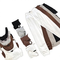 Ensemble de survêtement 2 pièces à capuche zippé pour femme, coupe ample, en nylon/coton écologique, décontracté, pour la gym et les activités de plein air, vêtements de sport, ODM OEM