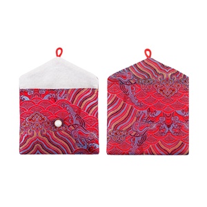 Pochette à bijoux rétro en brocart de style chinois, multicolores, pochette de rangement pour bijoux, petite pochette de luxe - Product Image 4