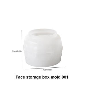 Moule en silicone YS pour porte-bougie, moule DIY pour porte-bougie en ciment, moule pour pot de fleurs succulentes en béton, moule en plâtre - Product Image 6