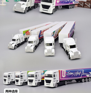 Camión de juguete de metal fundido a presión 1:64 con logo personalizado, modelo de camión de aleación, camión de contenedores americano de alta calidad para niños, juguetes de metal fundido a presión. - Product Image 2