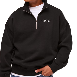Sudadera con Capucha y Cierre de 1/4 al por Mayor, Sudadera Personalizada con Logotipo, Sudadera de Alta Calidad para Hombre - Product Image 1
