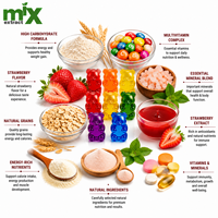 Gummies de Prise de Poids Saveur Fraise Marque Blanche avec Vitamines – Complément Quotidien pour le Soutien Nutritionnel et Immunitaire