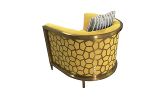 Stainless Steel Modern Hotel Sofa Single Seater <b>Armchair</b> Set for Living Room Commercial Furniture - Product Image 2