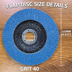 Disque à lamelles en zircone bleue 115/22 mm, haute dureté, coupe plus rapidement, dure plus longtemps, disques à lamelles standard A/O, métal, OEM personnalisable - Product Image 6