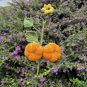 <span class=keywords><strong>Fiori</strong></span> di Zucca Artificiali Realistici Fatti a Mano in Cotone, Lunga Durata, per Festa della Mamma, Laurea, Natale, Festività - Product Image 2