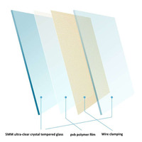 Cloison décorative intérieure en verre stratifié et tissu, style contemporain, pour chambre, hôtel, salle à manger, garantie 5 ans