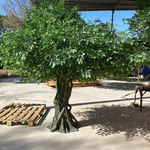 Arbre ficus artificiel sur mesure de 2 m, 3 m, 4 m, 5 m, 6 m, aspect naturel, branche, tronc, grand arbre <span class=keywords><strong>d</strong></span>'intérieur, grand arbre <span class=keywords><strong>d</strong></span>écoratif, banian - Product Image 3
