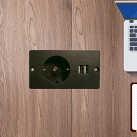 Chargeur USB universel multifonction en alliage d'aluminium pour bureau, prise de table universelle