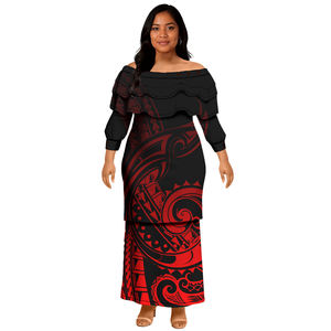 Más tamaño Polynesian Samoan Tribal Evening Party Puletasi <span class=keywords><strong>2</strong></span> piezas Set Island Último estilo Dos piezas Puletasi Vestidos - Product Image 5
