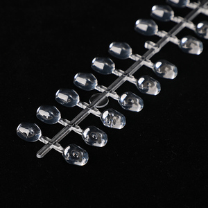 Juego de 24 puntas de muestra de color de base plana con superficie de diamante, tablero de exhibición largo de plástico para práctica de esmalte de uñas en salón, herramienta de exhibición de gel. - Product Image 6