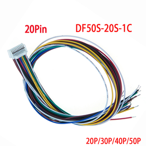 Faisceau de câbles personnalisé avec connecteur DF50S-20S-1C à pas de 1,0 mm et 20 broches, câble à extrémité unique 28AWG pour véhicule électrique - Product Image 1