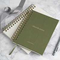 Kit de carnets en papier personnalisables en gros, reliure spirale A5, Intime Fille, Bible, Prières, Journal chrétien