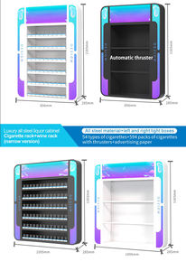 समायोज्य अनुकूलन योग्य सुपरमार्केट अलमारियों खुदरा दुकानों में सिगरेट के लिए प्रबुद्ध प्रदर्शन अलमारियाँ - Product Image 3