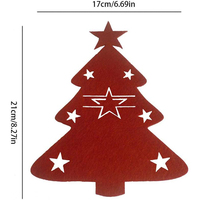 Individuelle Farbige Polyester-Filz Weihnachtsbaum Besteckhalter Umweltfreundliche Wiederverwendbare Wohndekor-Aufbewahrungshüllen Fabrik