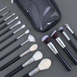 Bel ensemble d'outils de maquillage personnalisables professionnels 15/26 pièces pinceau éventail plat pour le visage utilisé avec un correcteur - Product Image 3