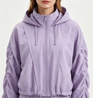 Chaqueta de Protección Solar con Capucha, Ligera y Transpirable, Material de Poliéster/Nailon, Corte Holgado para Deportes al Aire Libre, Logotipo Personalizado