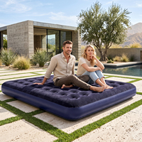 Matelas Gonflable en PVC Nid d'Abeille Floqué - Léger, Pliable, Design Moderne pour Utilisation en Parc et en Extérieur, Lit de Couchage Confortable