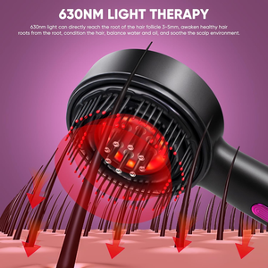 <b>Hair</b> Growth Portable Electric Head Scalp <b>Massager</b> Comb Red Light EMS Vibration Waterproof Oil Applicator for Home Feminine Care - Product Image 4