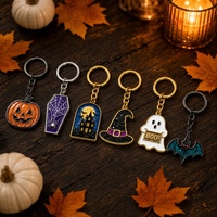 Nouvel Arrivage Porte-clés Personnalisé en Émail, Breloque Château d'Araignée de Dessin Animé d'Halloween, Décoration Quotidienne pour Sac à Dos