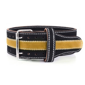 Fitness Body Building Weight Lifting <b>Belt</b> Leather Cowhide Gym Waist Trainer <b>Belts</b> Lever Weightlifting Leather <b>Belt</b> - Product Image 3