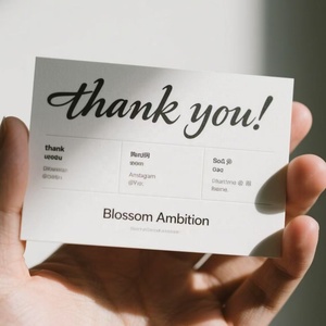 Tùy Chỉnh Bán Buôn Logo Cá Nhân Thẻ Giấy Quà Tặng Tùy Chỉnh Cảm Ơn Thẻ Cảm Ơn Bạn Thẻ Quà Tặng Cho Doanh Nghiệp Nhỏ - Product Image 1