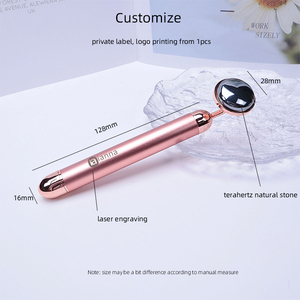 Masajeador facial antienvejecimiento de 24K con logotipo gratis, masajeador facial antiarrugas, masajeador de elevación de cara y cuello Tera Hertz - Product Image 4