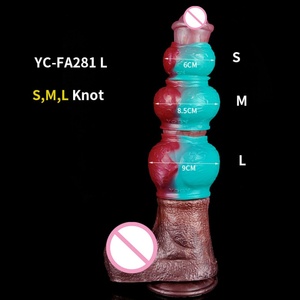 Funda de silicona suave para pene, anillo de pene con diseño de nudo de perro, juguete sexual para agrandamiento del pene, funda de dildo, venta al por mayor, barata - Product Image 2