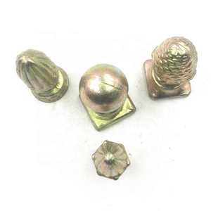 Dekorative Stücke aus poliertem Messing guss OEM Factory Custom Forged Steel Zaun pfosten kappen - Product Image 4