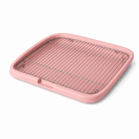 Bac d'entraînement pour animaux de compagnie 65 x 50 x 6,5 cm, grille en fil métallique, bac à litière pour chien, grille de toilette en PP pour l'entraînement des chiots en intérieur