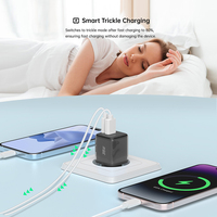Cargador Rápido Tommox GaN Tipo C de 35W con Enchufe EU, UK, US, KR, Adaptador de Pared USB Tipo C para Carga Rápida de iPhone, iPad y Samsung