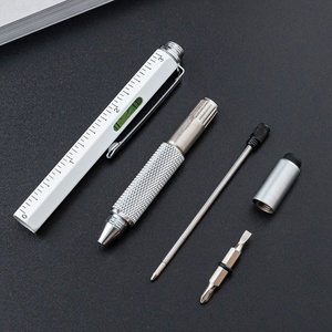 Bolígrafo de Metal multifuncional seis en uno, herramienta capacitiva transfronteriza, destornillador, regla de escala, función de pantalla táctil para deportes - Product Image 4