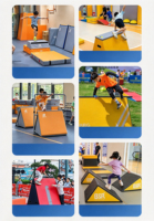 Vente en gros d'usine : Ensemble d'équipements de parkour en PVC pour enfants, comprenant des triangles, des boîtes d'escalade et un parcours d'obstacles pour la remise en forme