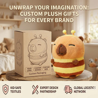 Peluche personnalisée Capybara en costume d'abeille, en polyester et coton PP, jouet en peluche doux, personnage de dessin animé, cadeau de vacances, décoration d'intérieur