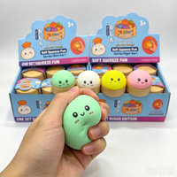 Jouet capsule mystère Squishy Bun mignon, balle anti-stress à presser, couleurs assorties, jouet sensoriel pour soulager le stress, pour fêtes d'enfants et anniversaires