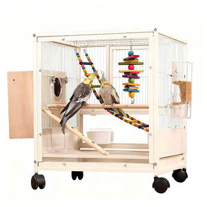 Büyük lüks ev kuş kafesi papağan atiatiels şakayık kaplan cilt akrilik şeffaf demir özel kulübesi içeren - Product Image 1