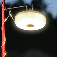 Lampe de camping solaire rechargeable par USB avec crochet magnétique, guirlande lumineuse LED RGB de 10 mètres pour l'ambiance de la tente, idéale pour les applications de jardin